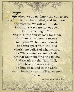 Father, We Do Not Know the Way - Print