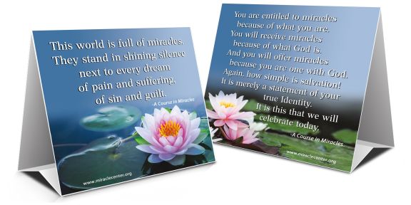 Experiencing Miracles Table Tent